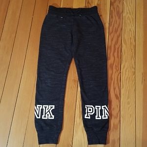 PINK Victoria's Secret Black Lounging Joggers